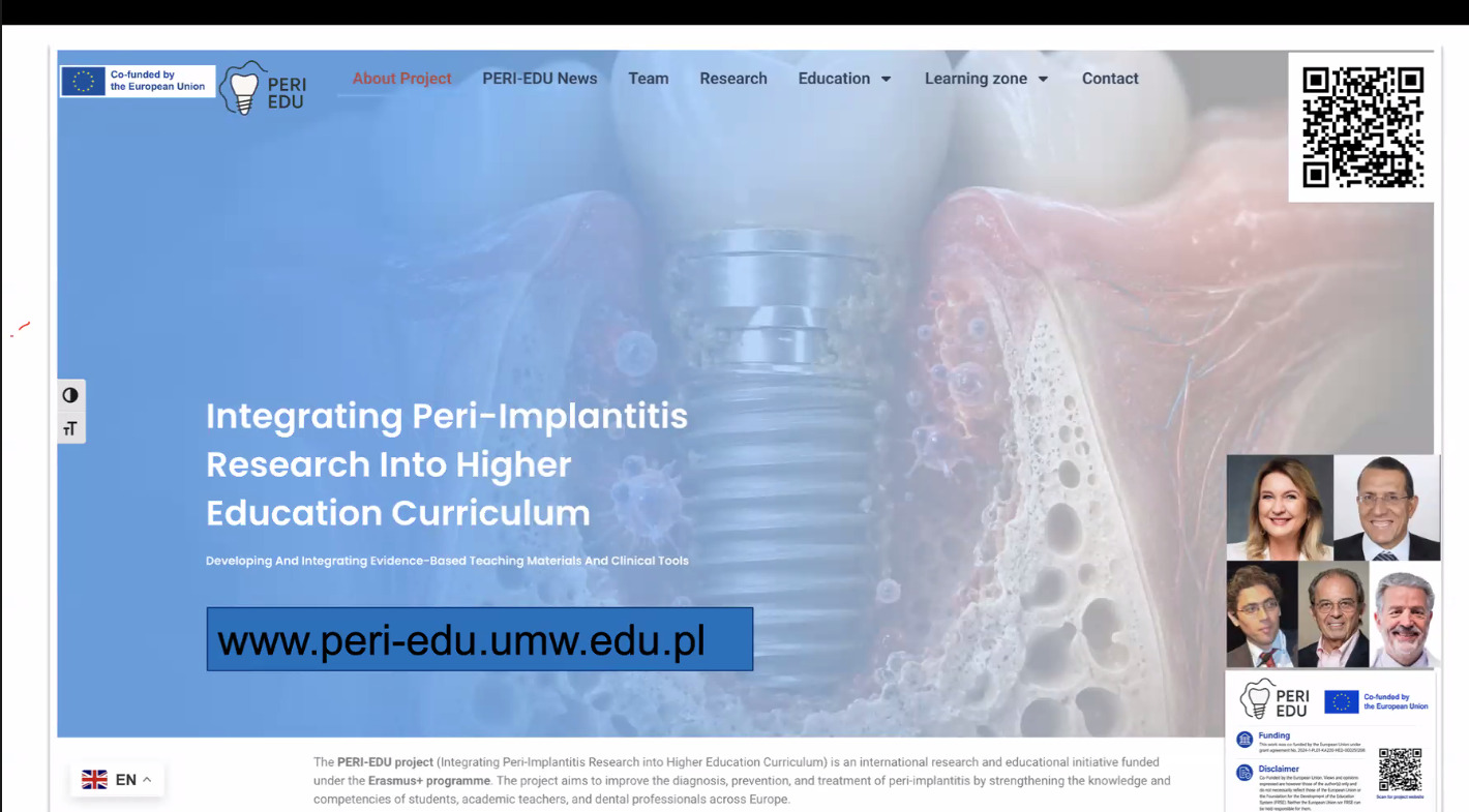 Presentation of the PERI-EDU project during an online course for physicians specializing in family medicine