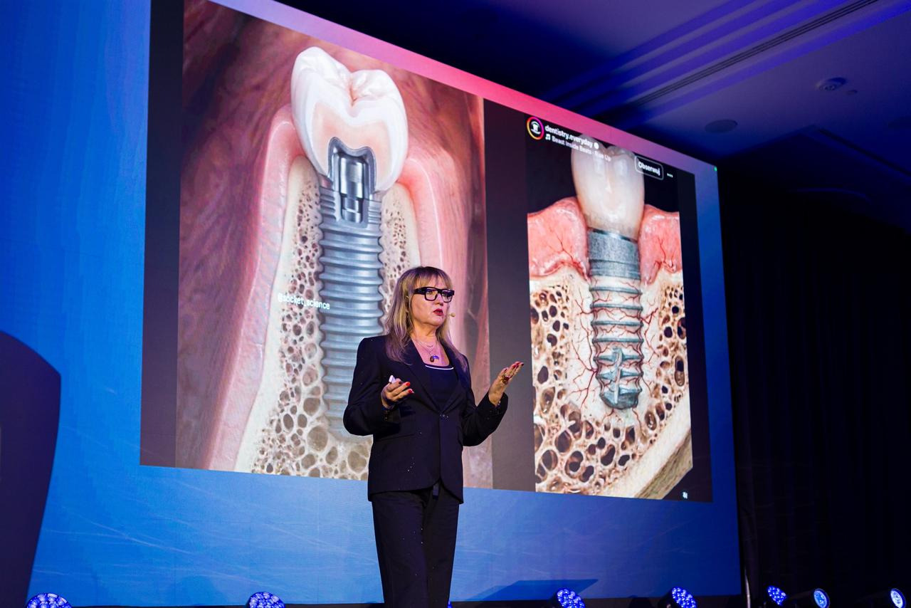 Professor Marzena Dominiak presenting peri-implant soft-tissue considerations