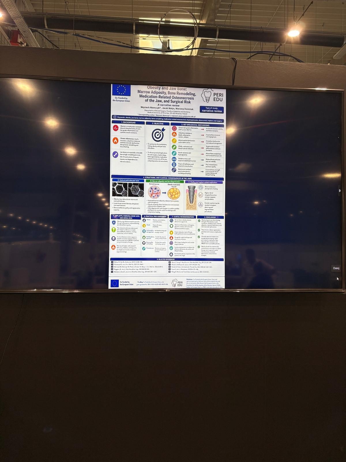 Obesity and Jaw Bone: Marrow Adiposity, Bone Remodelling and Surgical Risk displayed during the PERI-EDU poster session