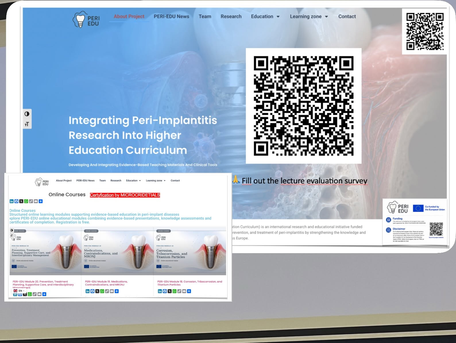 PERI-EDU online platform and educational courses presented during SPIDER 2026